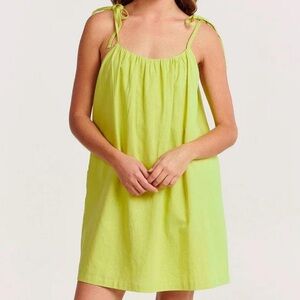 CHARLIE HOLIDAY WOMENS LIME PEYTON MINI DRESS SIZE M
